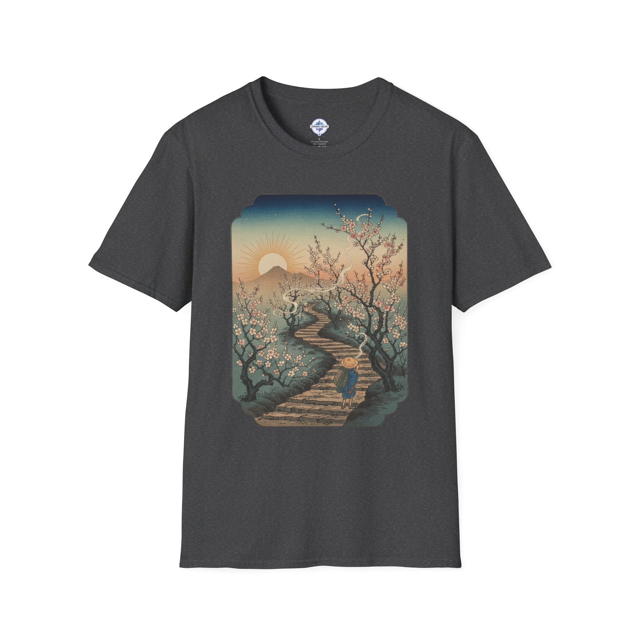 Plum Blossom T-Shirt with Ukiyo-e Design