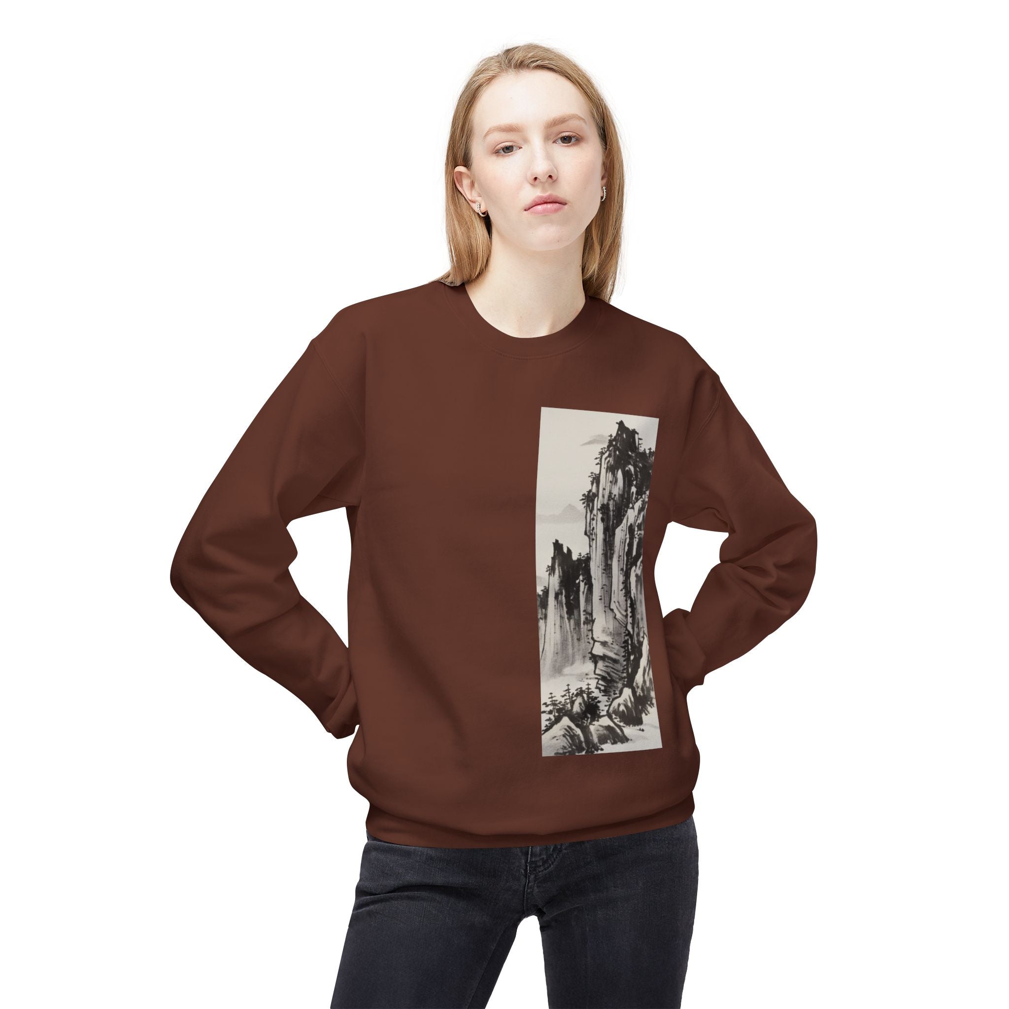 Mountain Ink Landscape Crewneck Sweatshirt