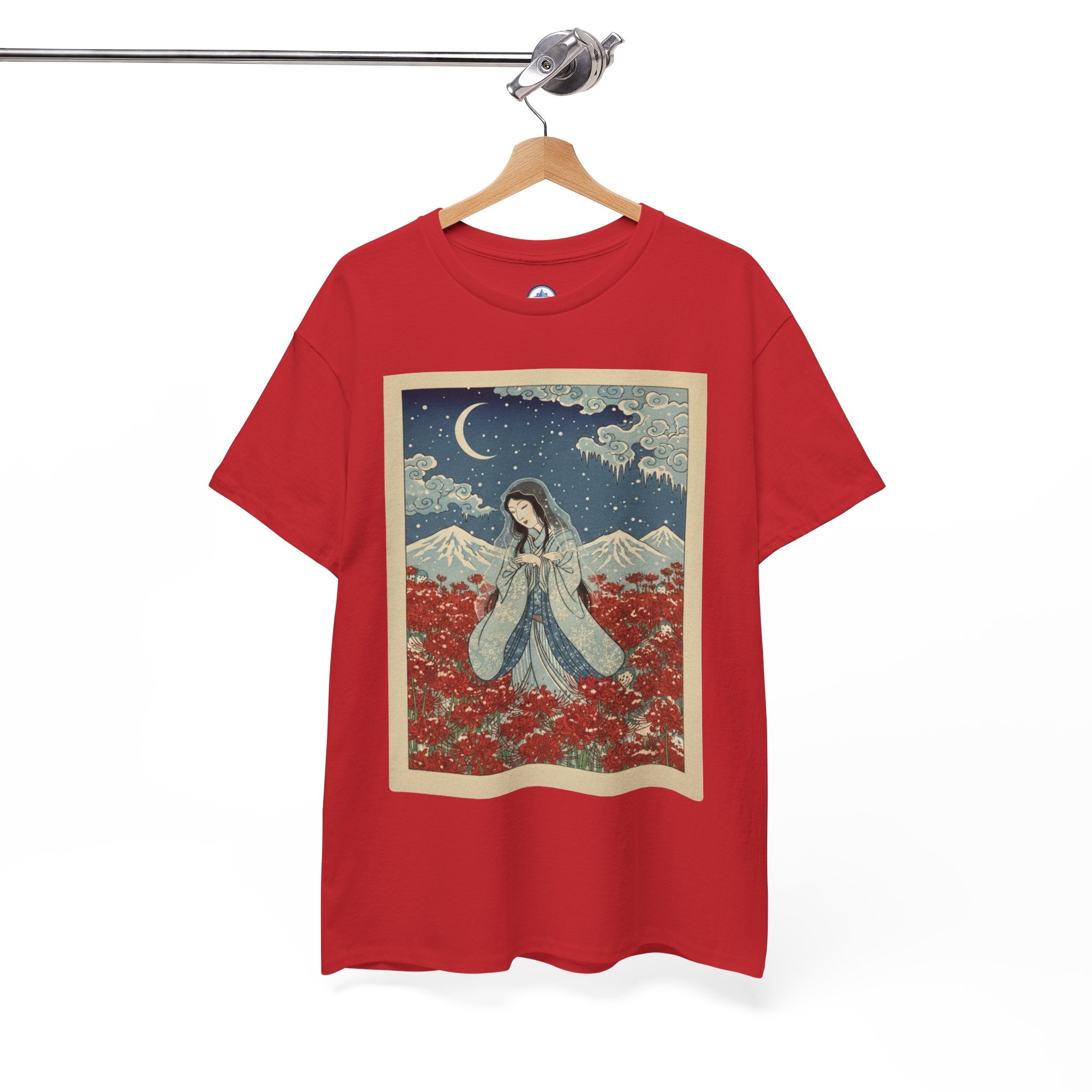 Yuki Onna's Embrace Snow Spider Lily Tee
