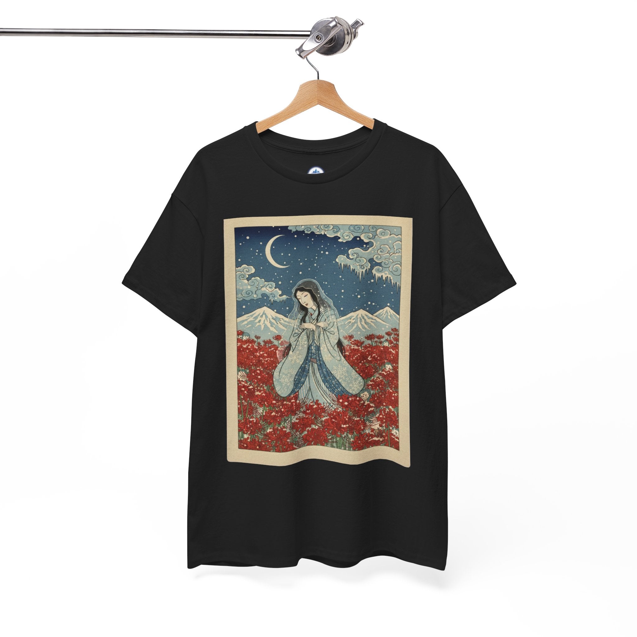 Yuki Onna's Embrace Snow Spider Lily Tee