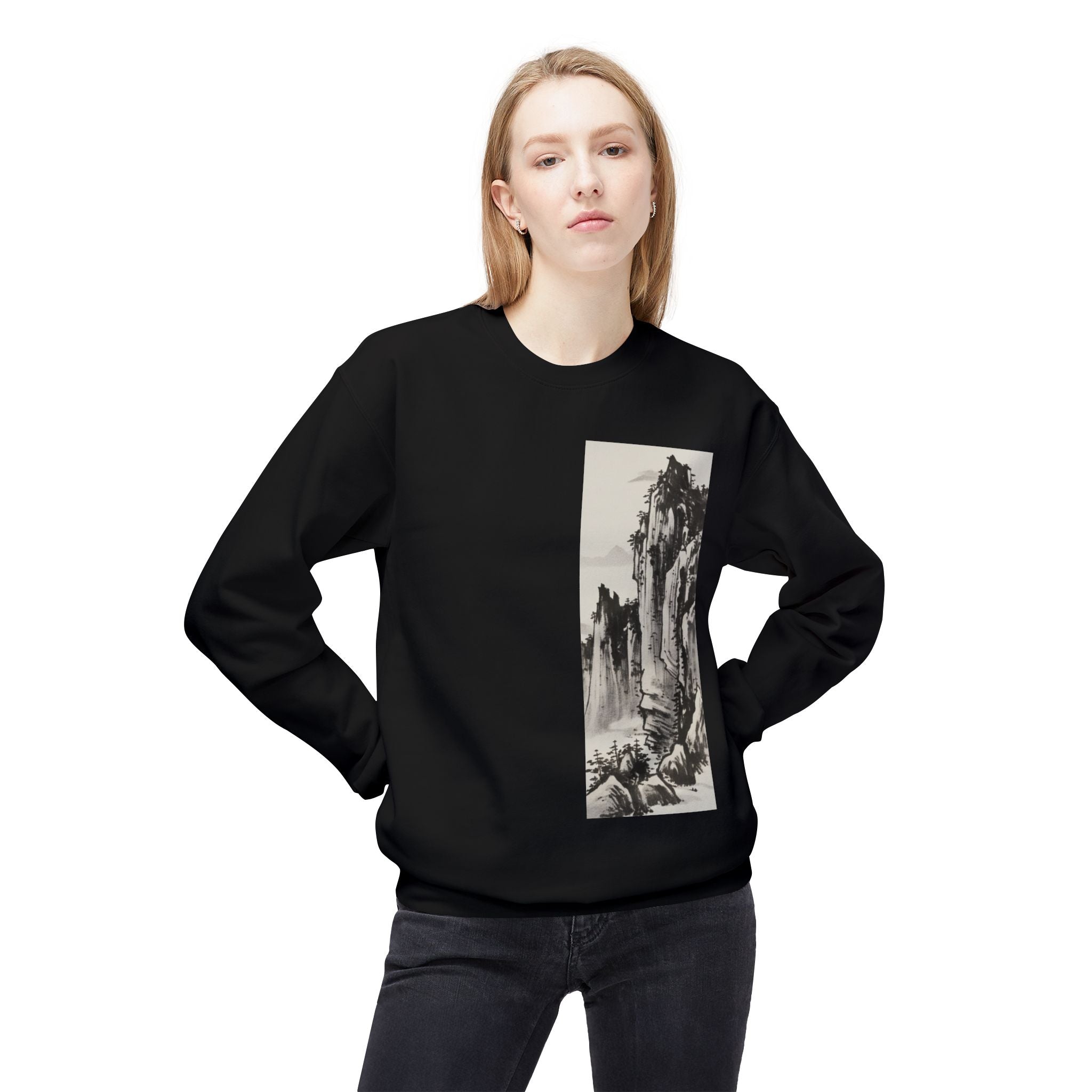 Mountain Ink Landscape Crewneck Sweatshirt