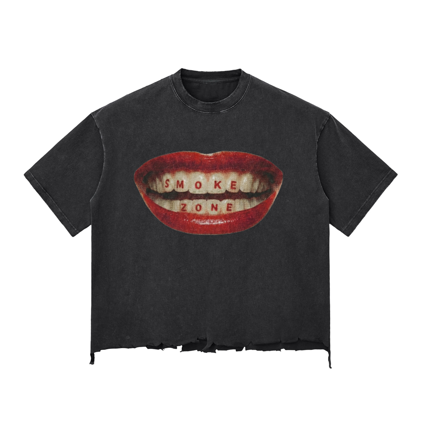 Snow wash streetwear tee,Boxy fit graphic tshirt,Raw hem dropped shoulder shirt,Distressed edge oversized stre,Raw hem oversized shirt,Gritty portrait graphic tee,Premium streetwear brand appar,Grainy texture graphic shirt,High-end streetwear basics,Zensei Gear