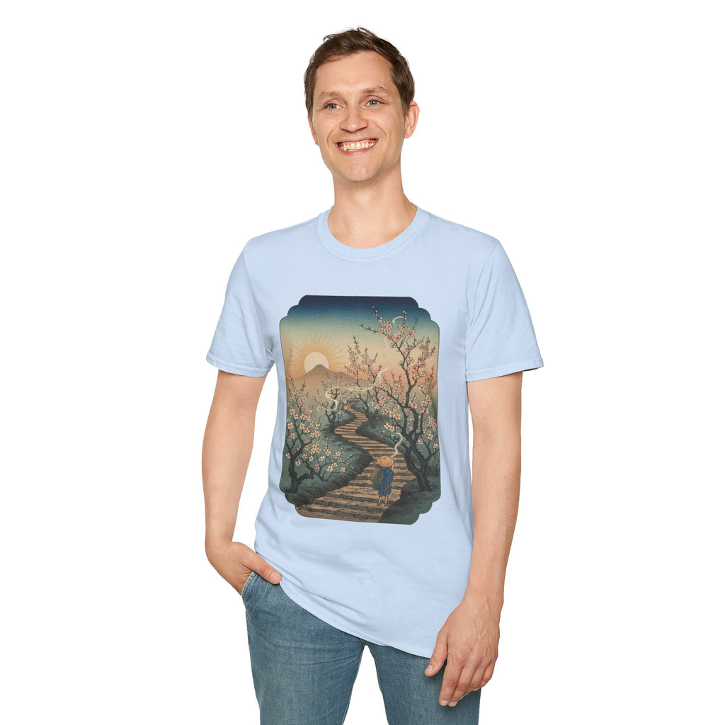 Plum Blossom T-Shirt with Ukiyo-e Design