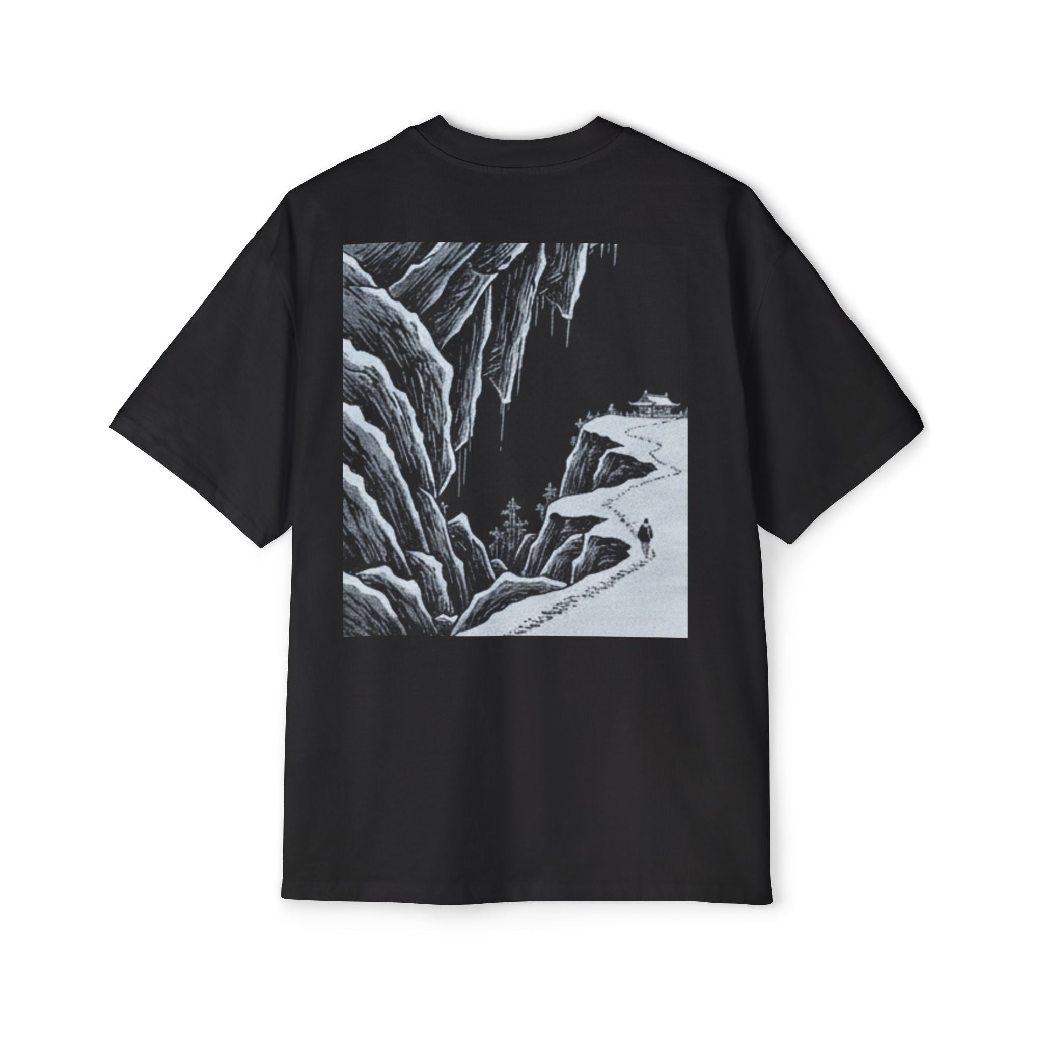 Oversized Tee - Sesshū Tōyō Inspired Brushstroke Design