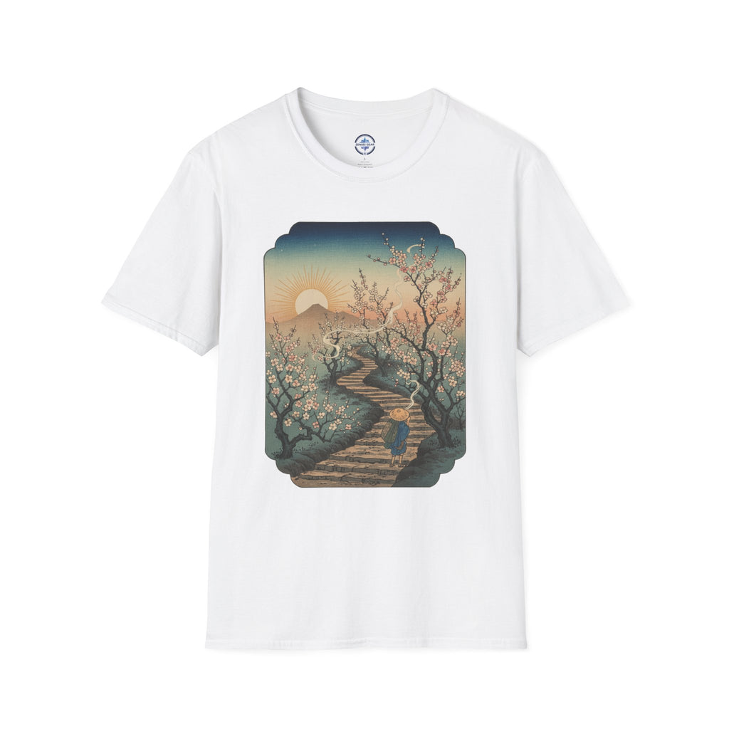 Plum Blossom T-Shirt with Ukiyo-e Design