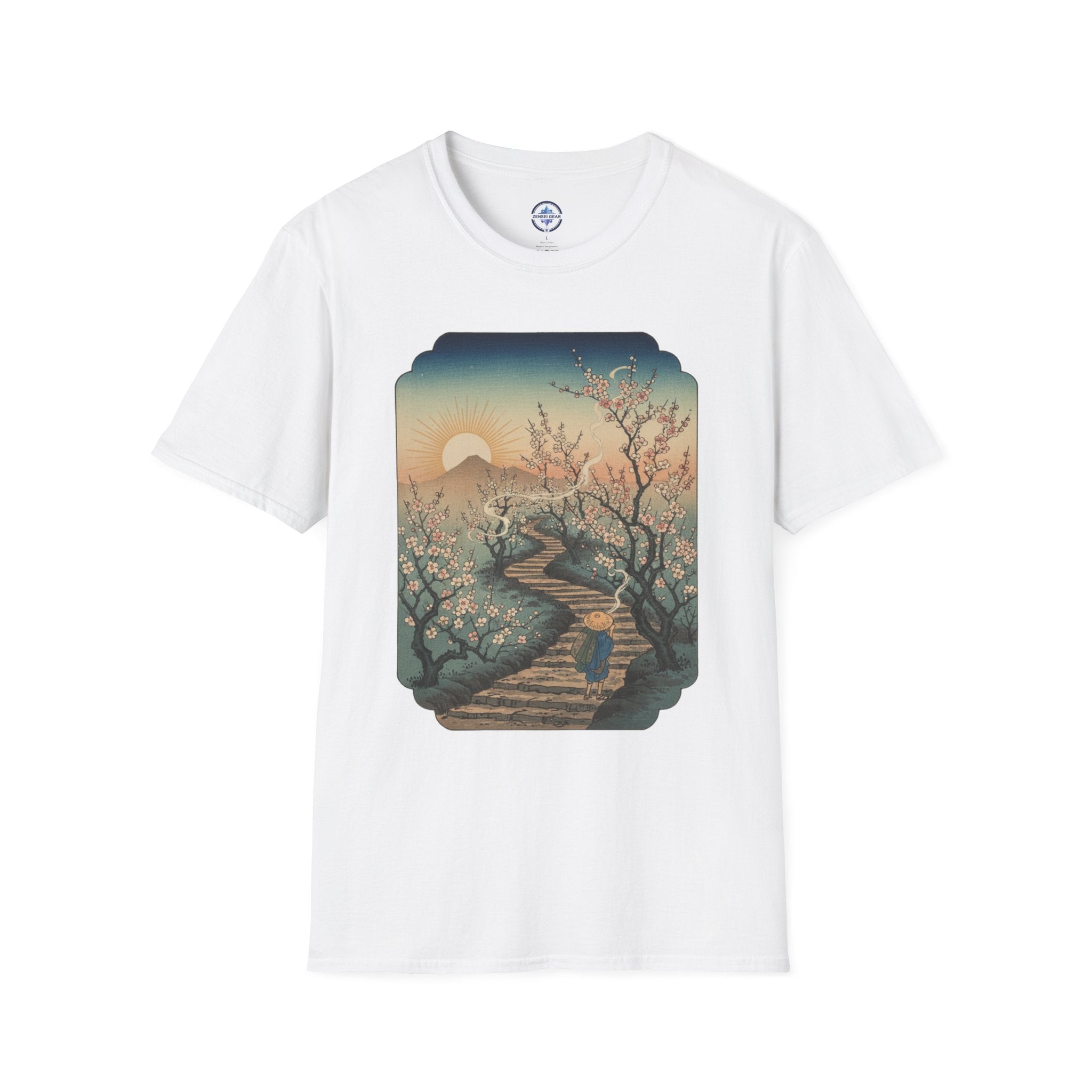 Plum Blossom T-Shirt with Ukiyo-e Design