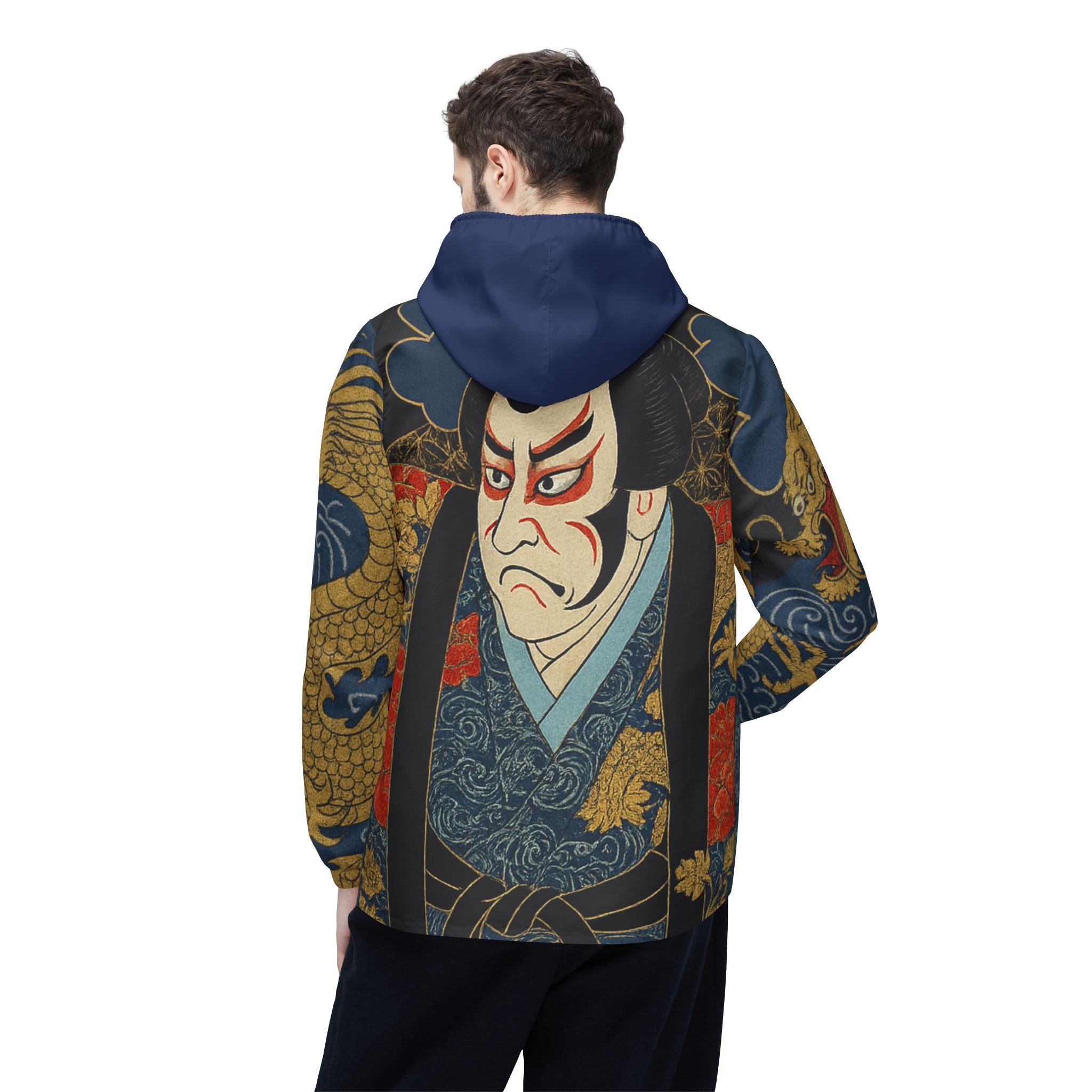 Kumadori Portrait Windbreaker Jacket