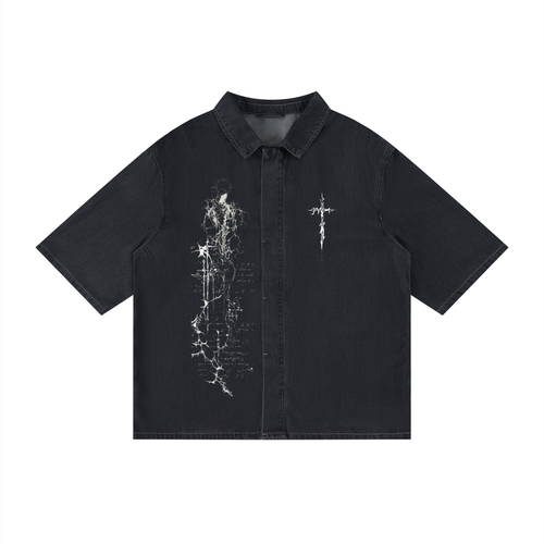 Snow Wash Raw-Hem Boxy T-shirt – Zensei Gear
