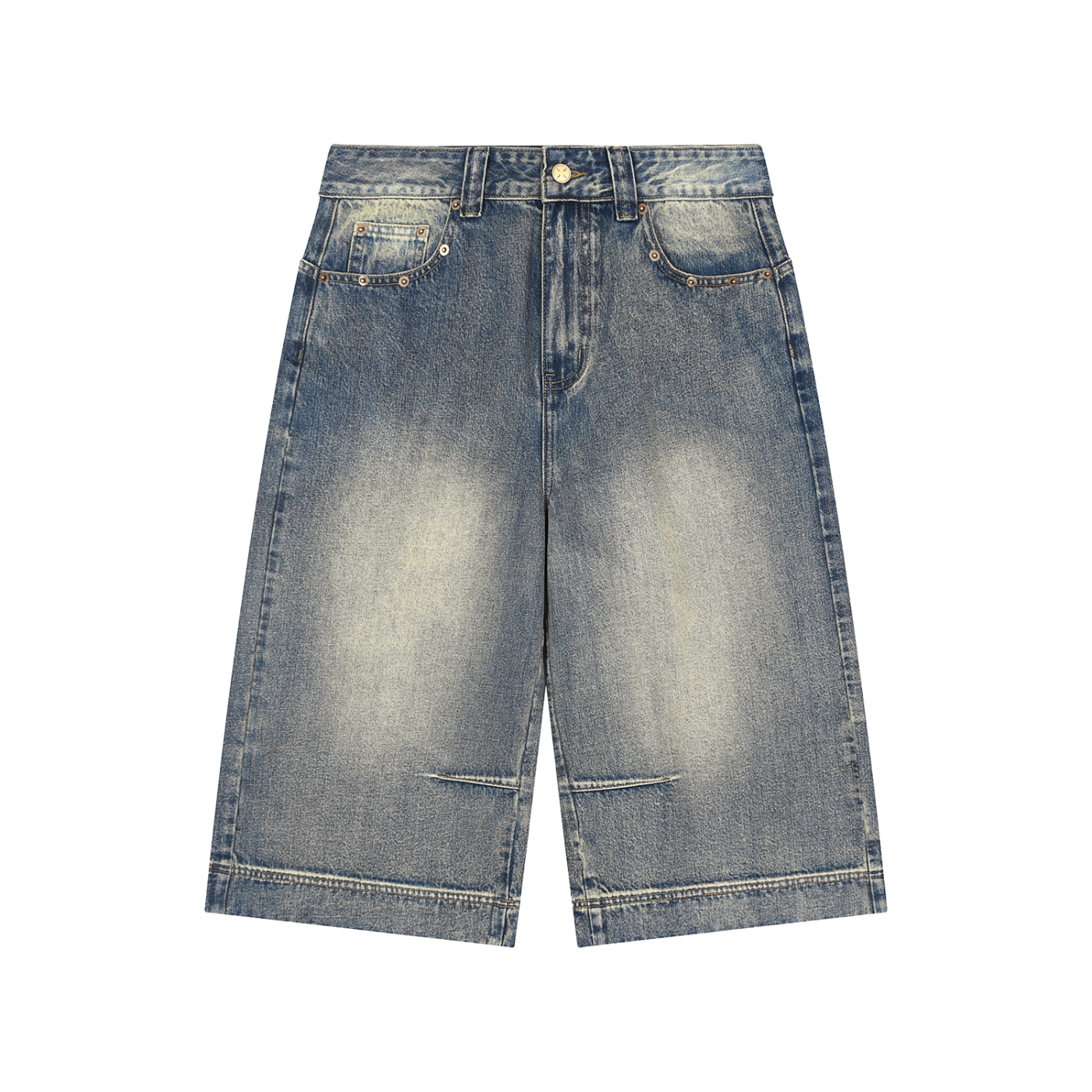 ghostfade denim shorts,baggy denim shorts,vintage wash denim shorts,streetwear denim shorts,oversized denim shorts,loose fit denim shorts,y2k denim shorts,washed denim jorts,men's baggy jorts,unisex denim shorts