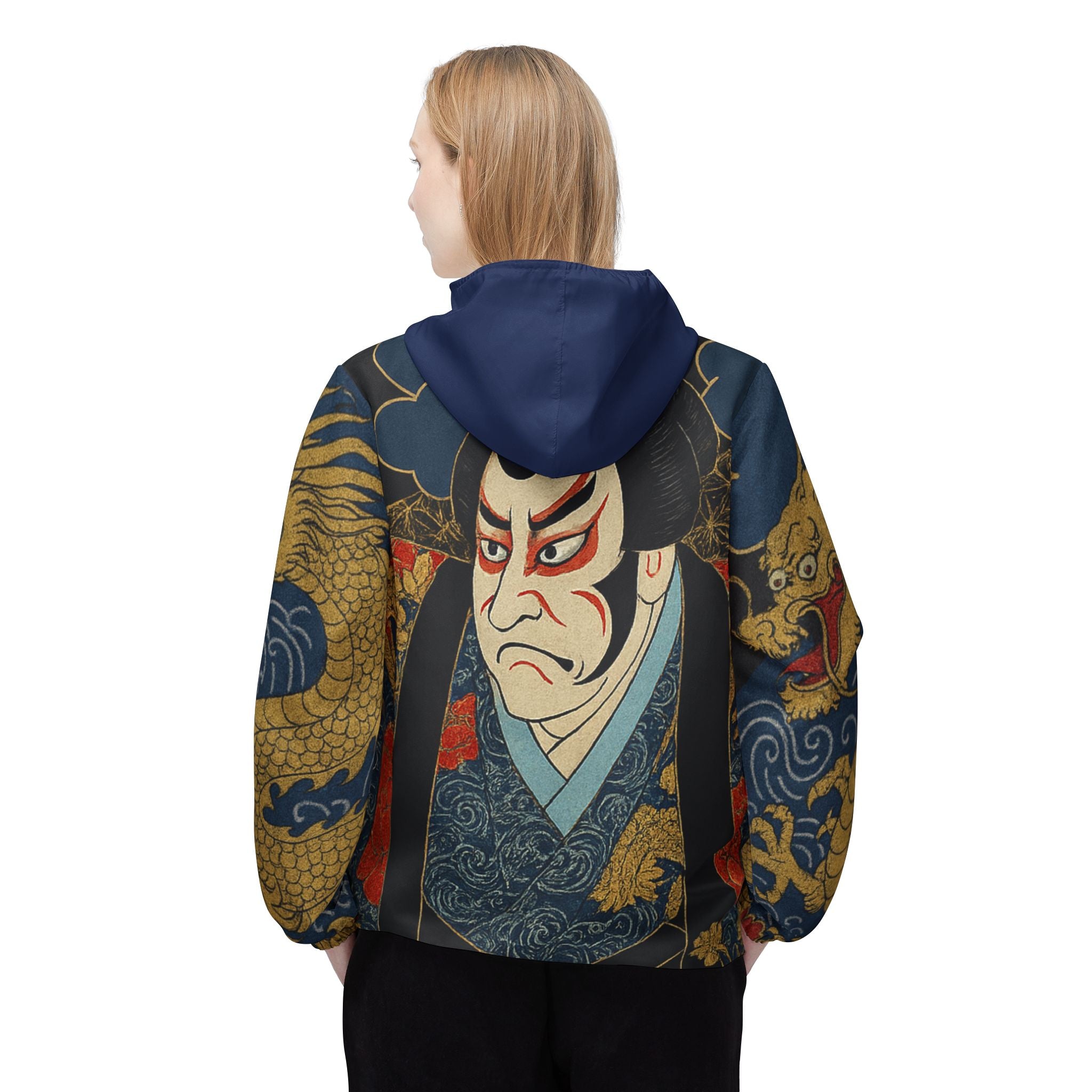 Kumadori Portrait Windbreaker Jacket