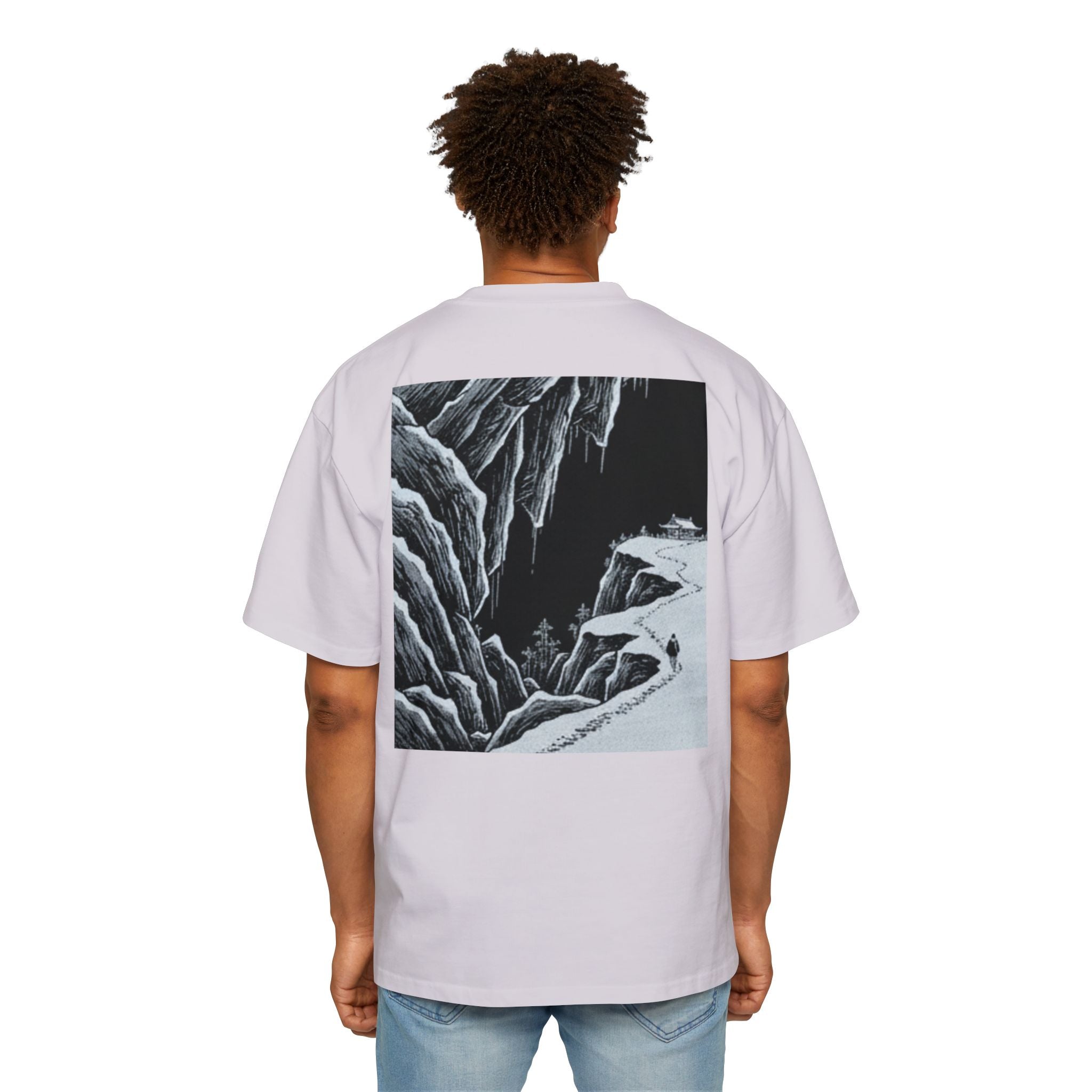 Oversized Tee - Sesshū Tōyō Inspired Brushstroke Design
