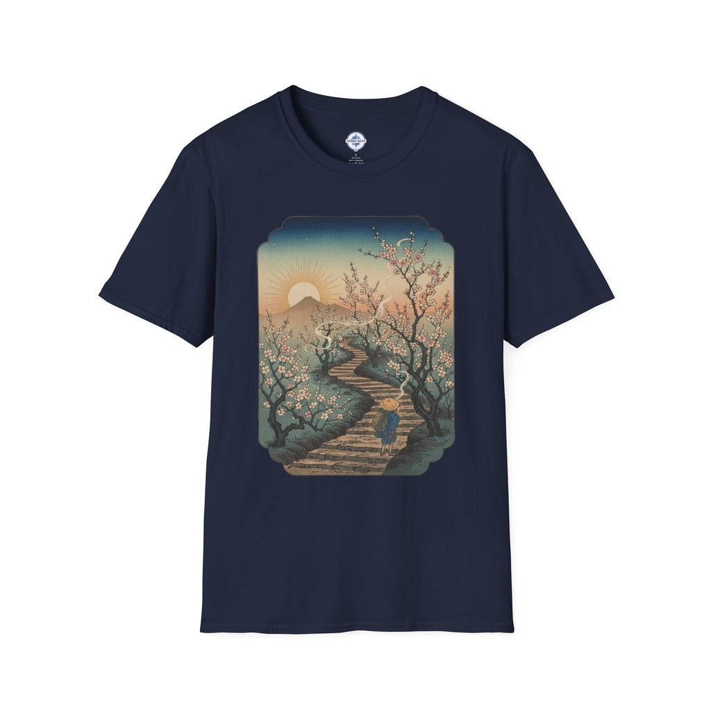 Plum Blossom T-Shirt with Ukiyo-e Design