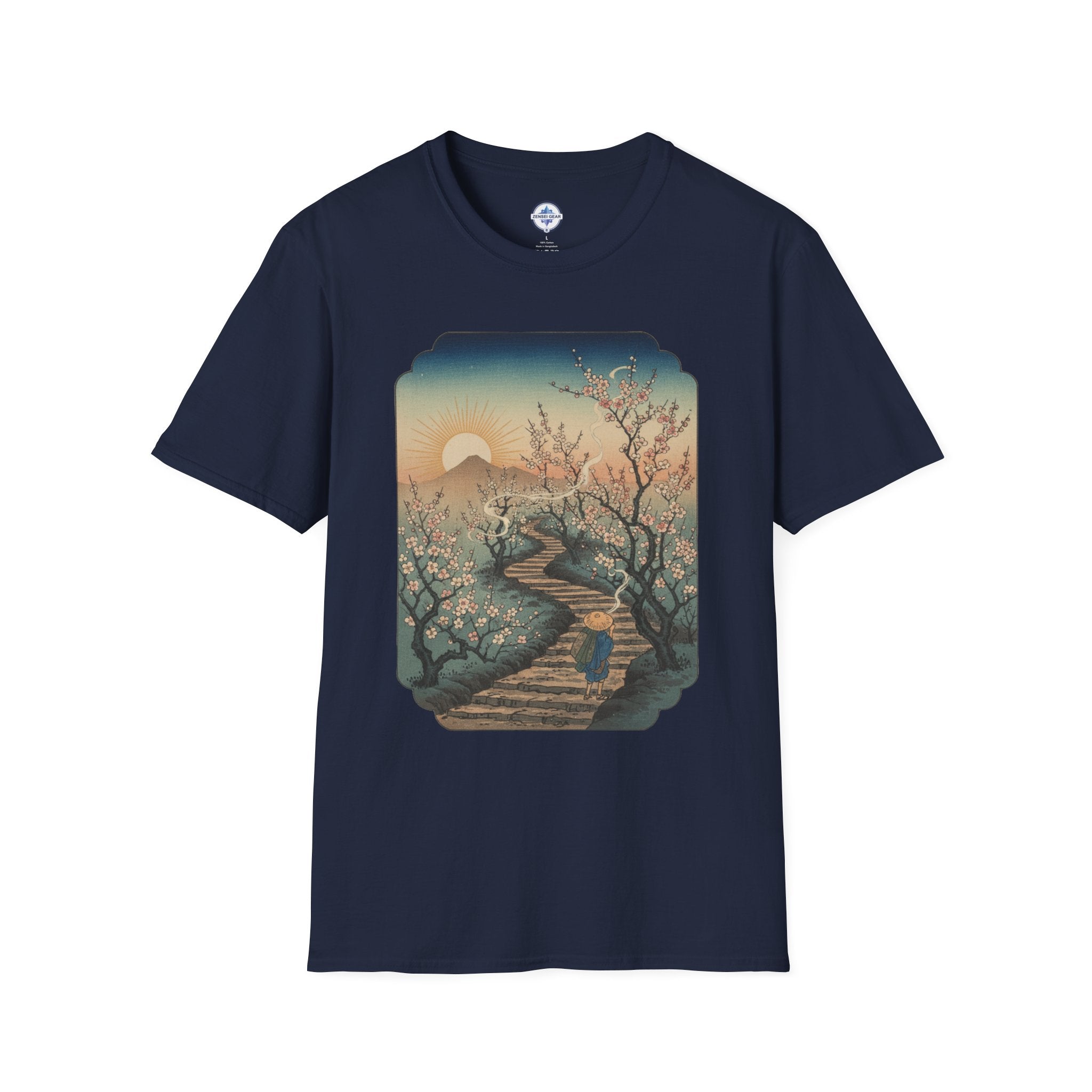 Plum Blossom T-Shirt with Ukiyo-e Design