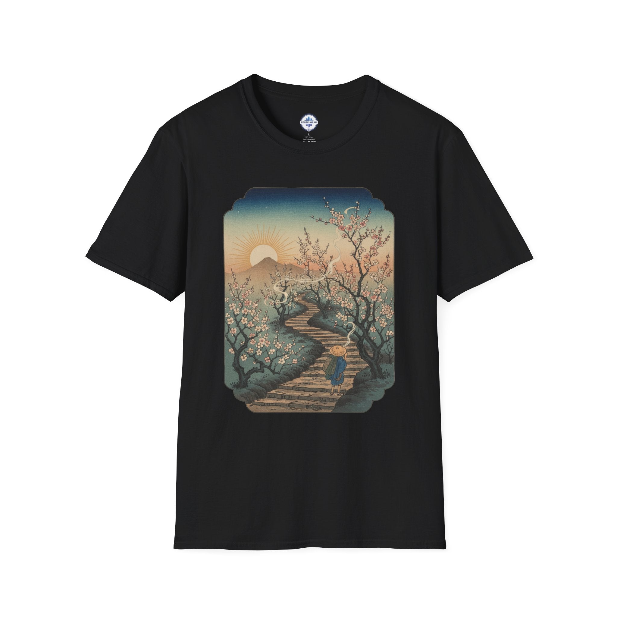 Plum Blossom T-Shirt with Ukiyo-e Design