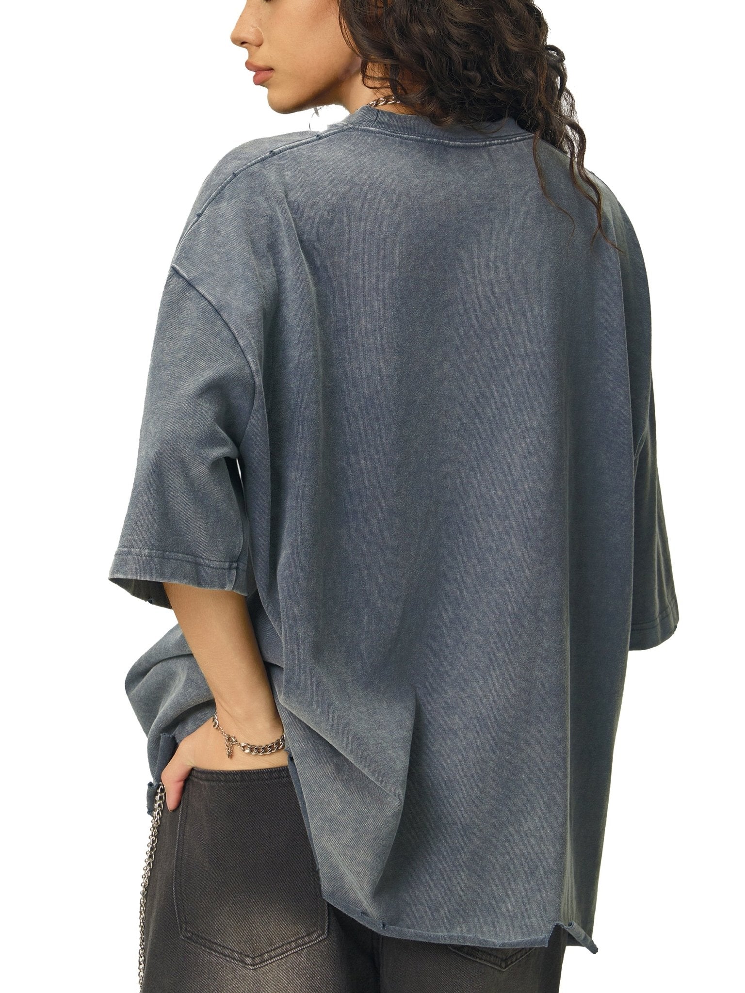 Snow Wash Raw - Hem Boxy T-shirt - Zensei Gear